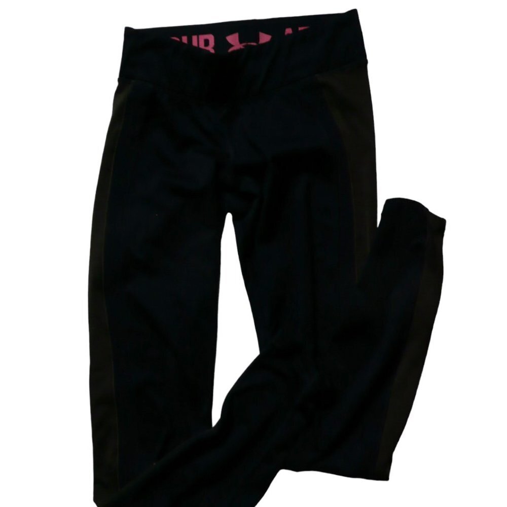 Under Armour Leggings Navy Blue With Gray  Racer Stripe Women's Size S